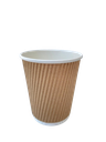 Ripple Gold Paper Cup 8oz  25Pc/Pkt 20Pkt/Ctn 