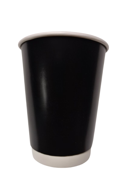 Ripple Black Paper Cup 8oz  25Pc/Pkt 20Pkt/Ctn 