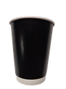 Ripple Black Paper Cup 8oz  25Pc/Pkt 20Pkt/Ctn 
