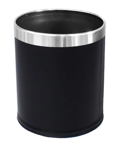 Double Layer Bin, Iron with Powder Coated Black 10L