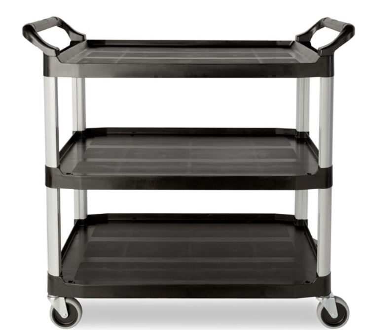 Xtra Utility Cart Open Sided 300Lbs Capacity Black 