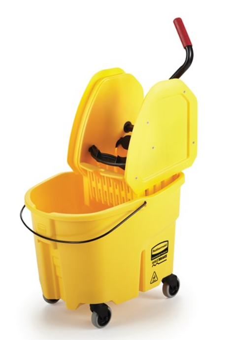 Wavebrake Down Press Bucket and Wringer 35QT Yellow