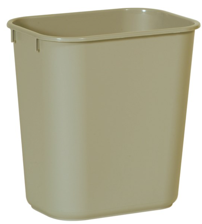 Wastebasket Small Beige 14Qt/13Ltr