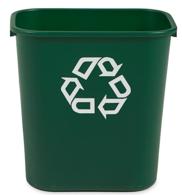 Wastebasket Recycling Medium Green 28Qt/27Ltr