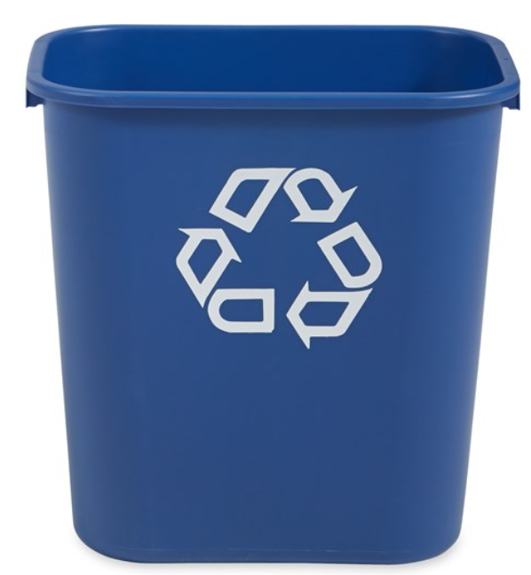 Wastebasket Recycling Medium Blue 28Qt/27Ltr
