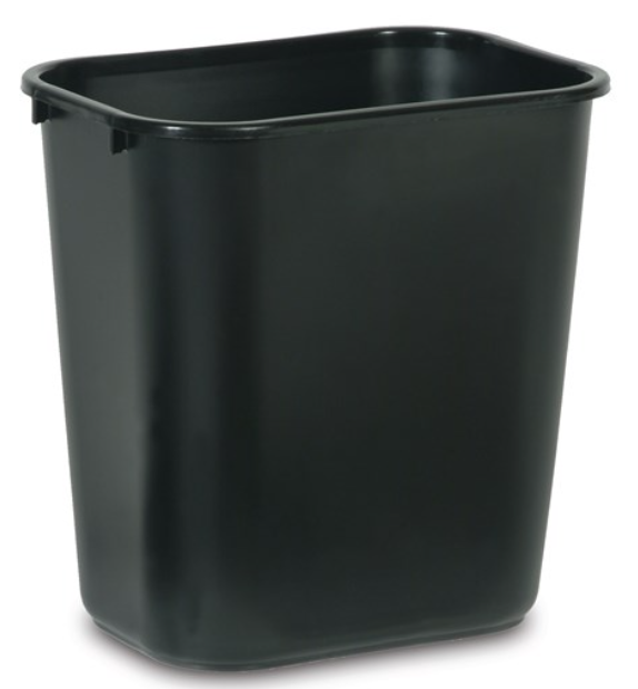 Wastebasket Medium Black 28Qt/27Ltr