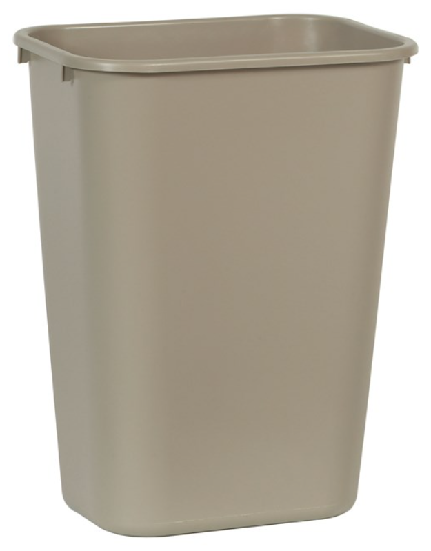 Wastebasket Large Beige 41Qt/38Ltr