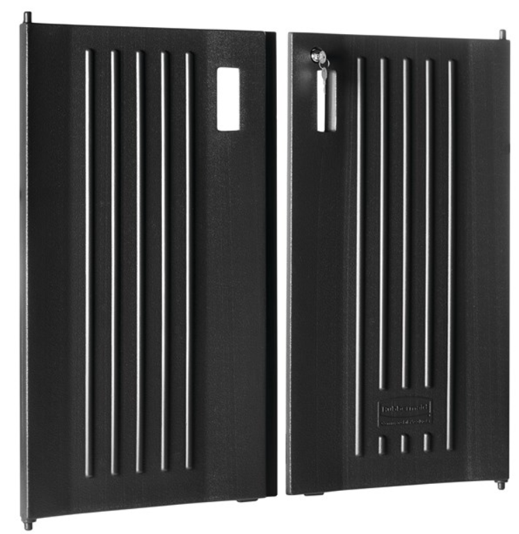 Executive Locking Door Kit for Traditional Housekeeping carts Black