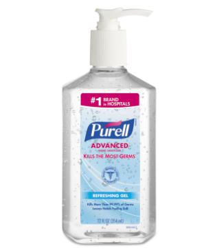 Purell Advanced Hand Sanitizer Gel 12 Fl Oz Table Top Pump Bottle 