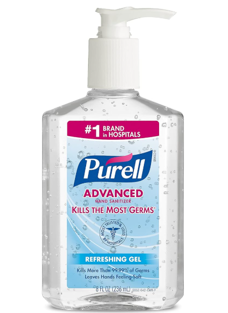 Purell Advanced Hand Sanitizer Gel 8Fl Oz Pump Bottle 