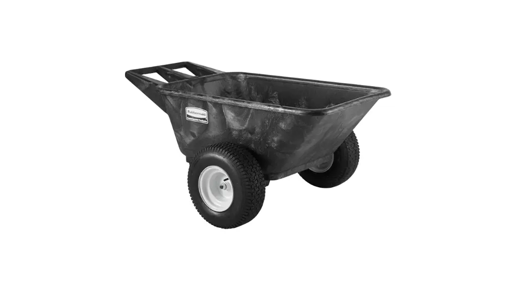 Heavy Duty Big Wheel Cart 8.75 Cubic Foot Assembled Black 