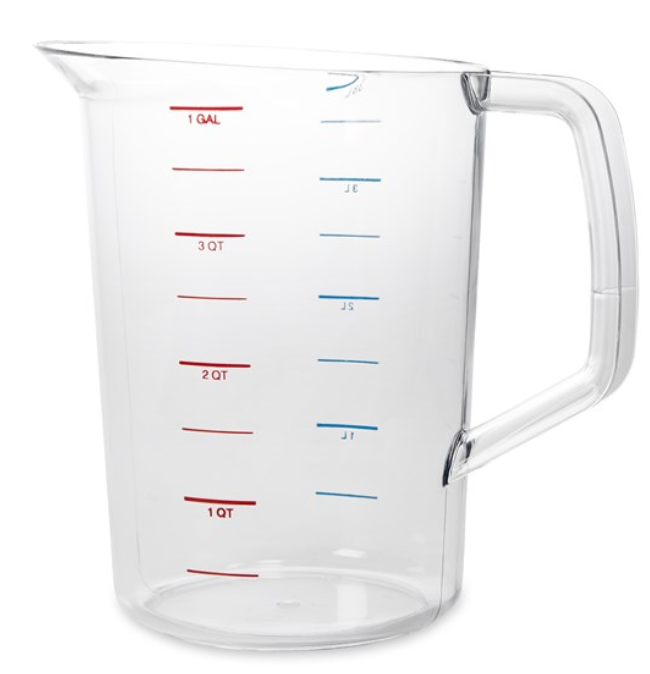 Bouncer Measuring Cup 4Qt/4.4L Clear 
