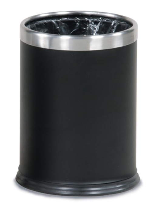 Hide-A-Bag Open Top Wastebasket Black 3.5Gal/13Ltr