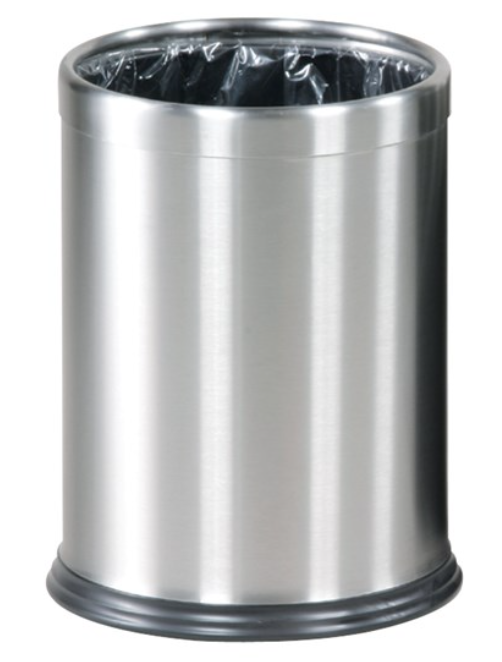 Hide-A-Bag Open Top Wastebasket Stainless Steel 3.5Gal/13Ltr