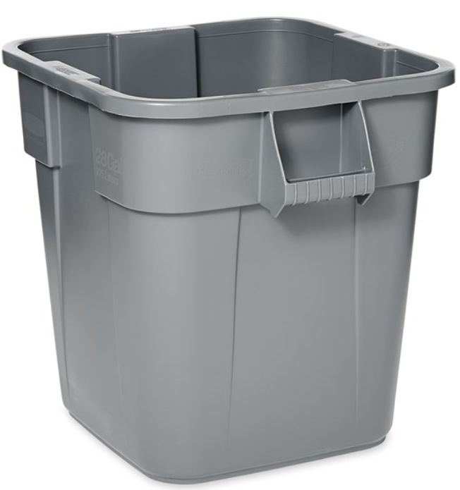 Brute Square Container Gray 28Gal/106Ltr