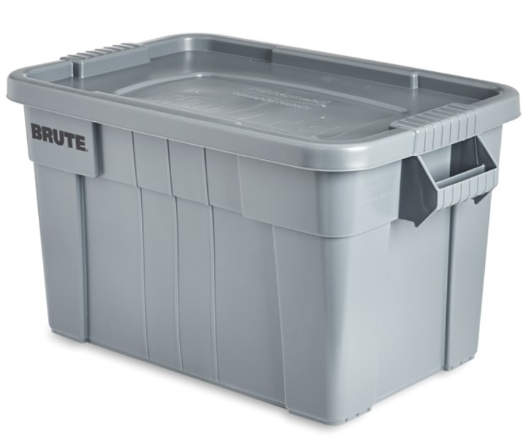 Brute Tote With Lid 20G/75L Gray