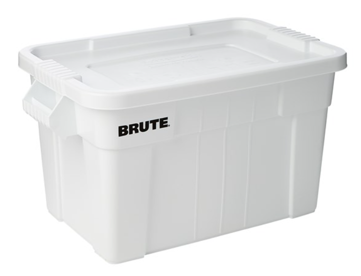 Brute Tote With Lid 20G/75L White 