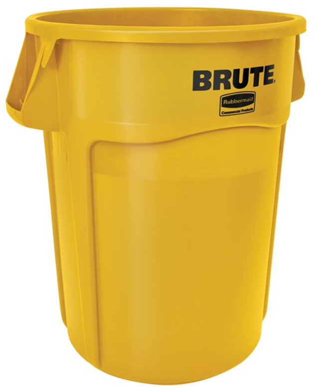 Brute Vented Container Yellow 44Gal/167Ltr