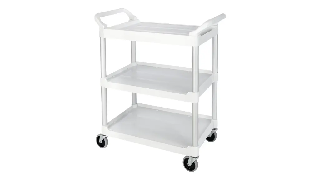 Service Utility Cart with 4" Swivel Caster, 200 lb. capacity, White