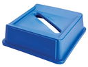Universal Square Recycling Lid Paper Blue 35Gal/132Ltr
