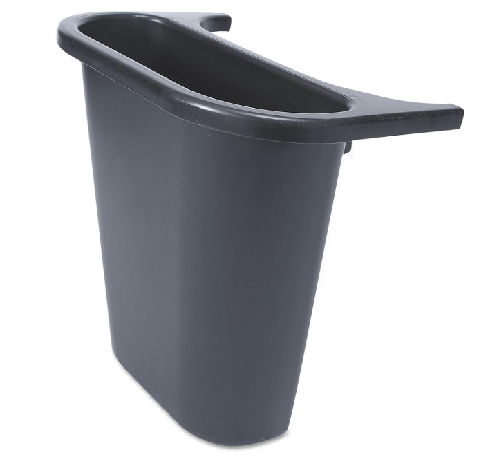 Side Bin Recycling Fits Wastebasket Large Black 5Qt/4Ltr