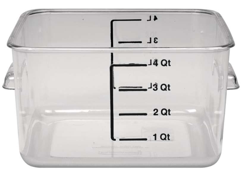 Square Storage Container 4Qt/3.8L Clear