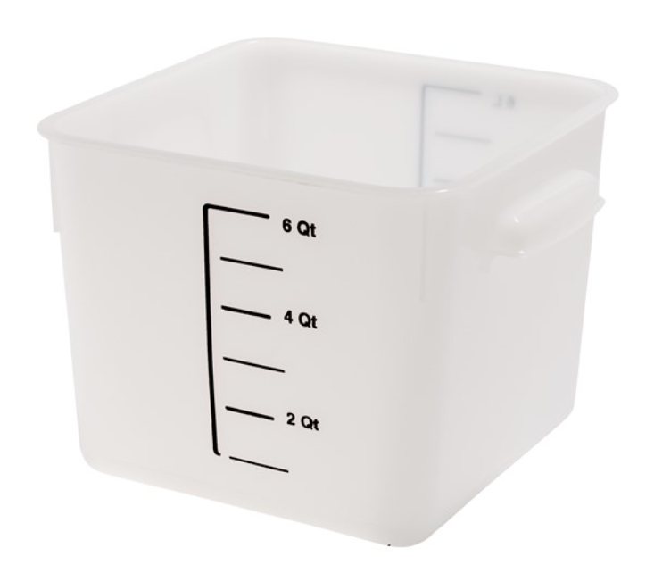 Square Storage Container 6Qt/5.7L White
