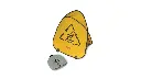 Multilingual "Caution" Folding Safety Cone 20" Yellow 