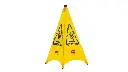 Multilingual "Wet Floor" Pop Up Floor Cone 30" Yellow  