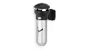 Infinity Wall Mount Smoking Receptacle Stainless Steel With Black Top 