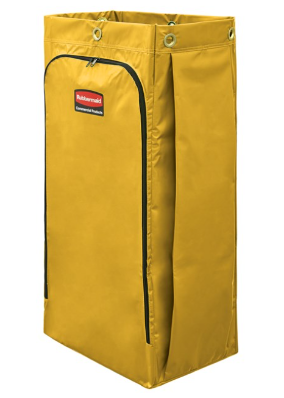 Janitorial Cleaning Cart Vinyl Bag Traditional 24Gal/90L Yellow 
