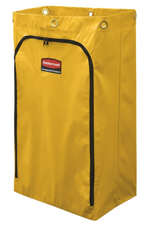 Janitorial Cleaning Cart Vinyl Bag Traditional 24Gal/90L Yellow