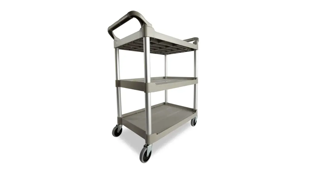 Service Utility Cart With 4"Swivel Casters 200Lbs Capacity Platinum 