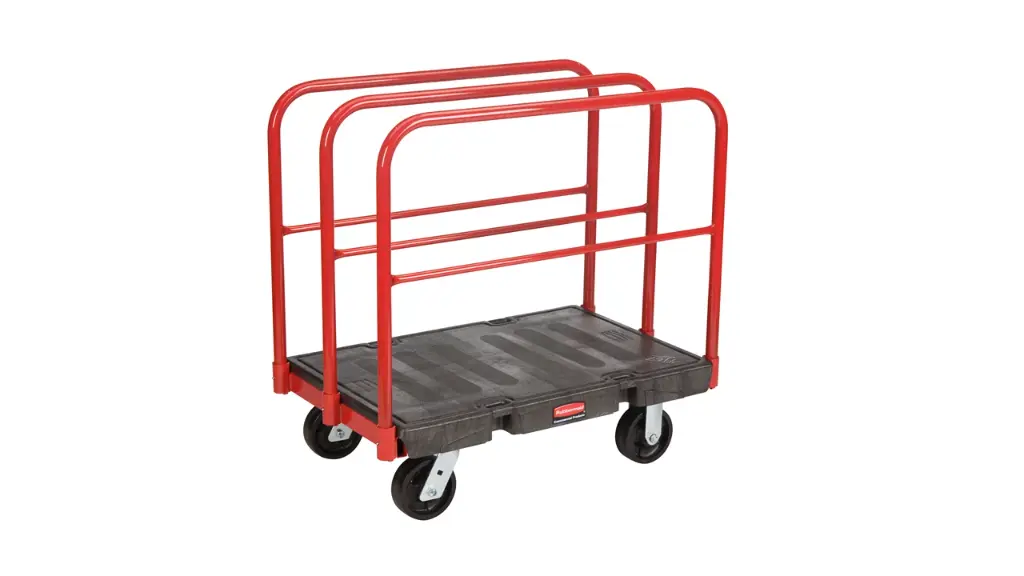 Sheet And Panel Truck 24"X36" With 8" Polyolefin Casters Black 