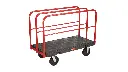 Sheet And Panel Trucks 24" X 48" With 8" Polyolefin Casters Black 