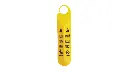Multilingual "Caution" Hanging Safety Sign 19.5" Yellow 