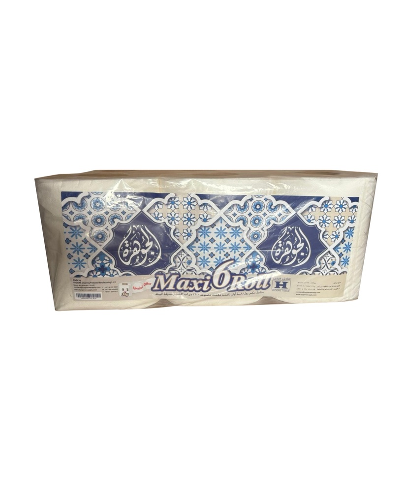 Maxi Roll Al Jawahra 500g Embossed 2plyC7L20 shrink 6Roll/Pkt shrink