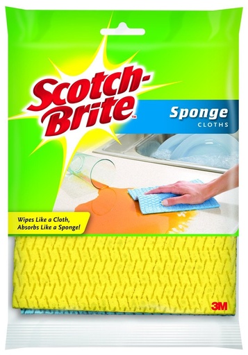 [6291103658838] Scotch Brite Sponge Cloth 3+1Pc/Pkt