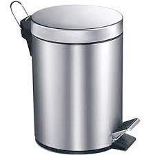 SS Round Pedal Bin 5Ltr 92x60x31.5cm