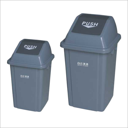 Push Bin Plastic 40Ltr Grey