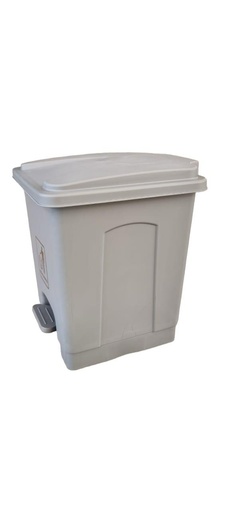 Pedal Bin Plastic 87Ltr 50x41x82cm Grey