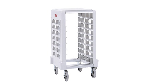 [FG331500OWHT] End Loader Prep Cart For 8 Full Size Food Pans With Cutting Board White 