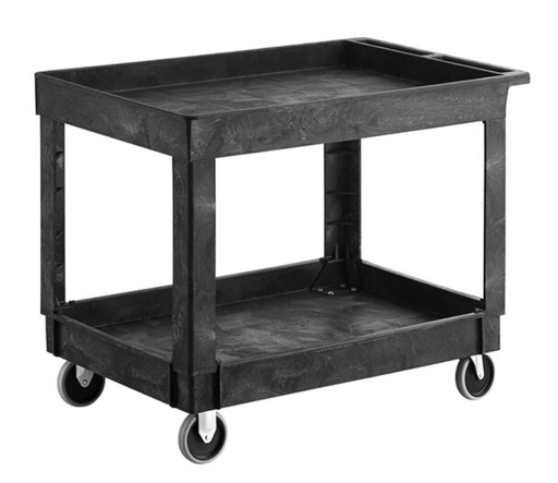 [RO9T6700BLA/FG9T6700BLA] 2 Shelf Utility Cart With 4 Casters