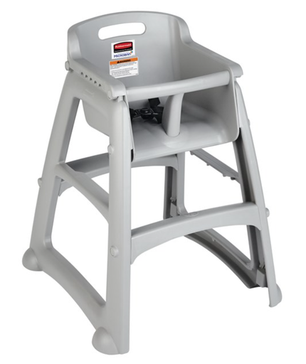 [FG780508PLAT] Sturdy Chair™ High Chair with Wheels Platinum