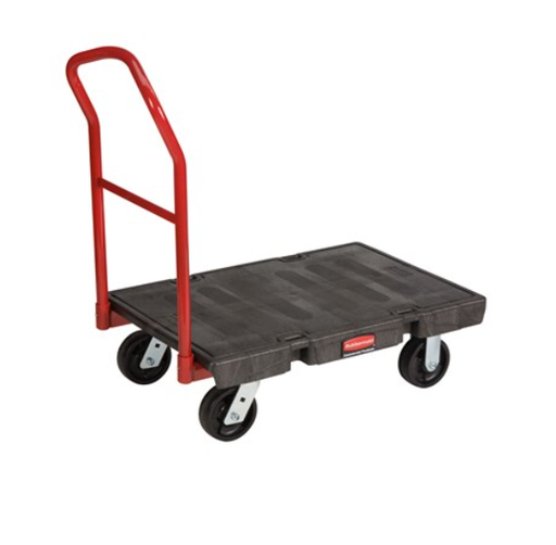 [FG440600BLA] Heavy Duty Platform Truck 24"x36" With 6" Polyolefin Casters Black
