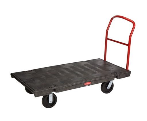 [FG446600BLA] Heavy Duty Platform Truck 30"x60" With 8" TPR Casters Black