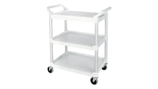 [FG342488WHT] Service Utility Cart with 4" Swivel Caster, 200lb Capacity, White