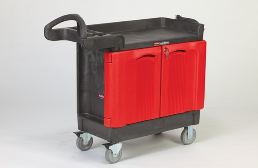 [FG451288BLA] Trademaster Cart With 2 Door Cabinet Small  