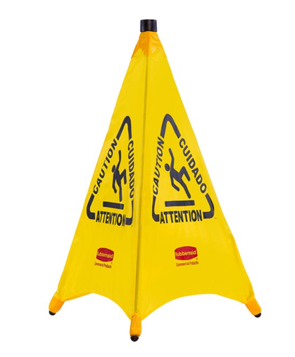 [FG9S0100YEL] Multilingual "Wet Floor" Pop Up Floor Cone 30" Yellow  