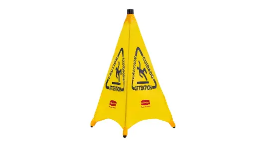[FG9S0100YEL] Multilingual "Wet Floor" Pop Up Floor Cone 30" Yellow  